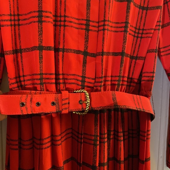 Vintage Leslie Fay red plaid dress - Picture 4 of 7